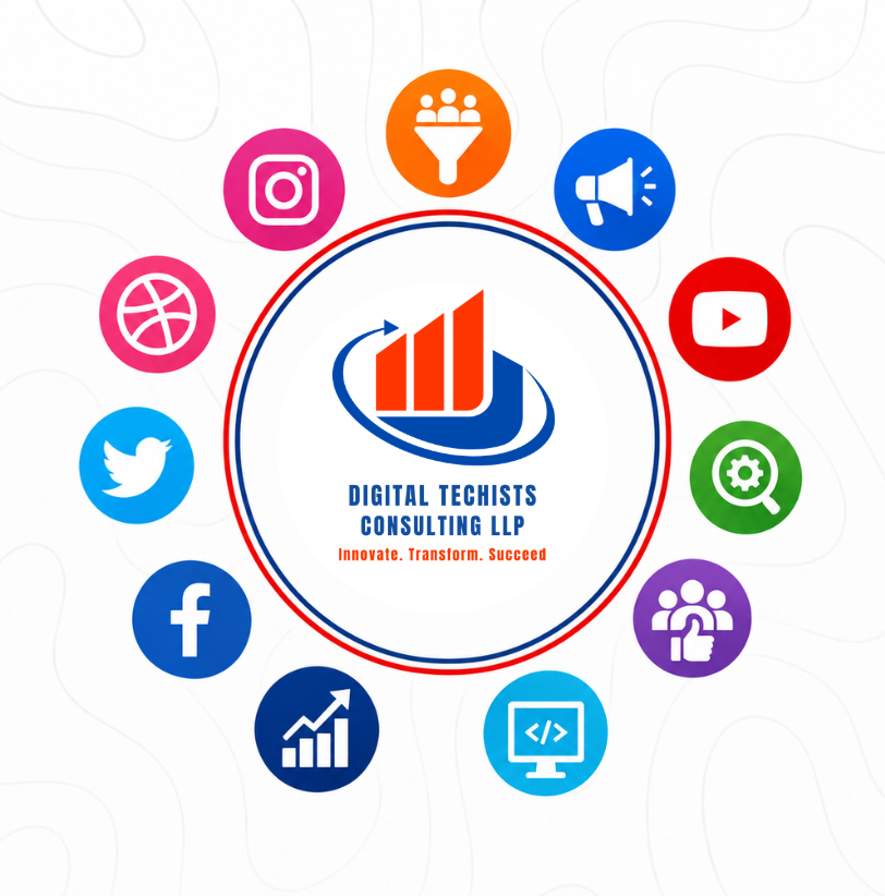 Digital marketing growth strategy illustration for DTechists